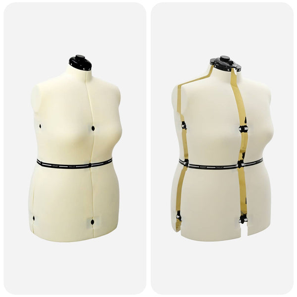 Verstellbare Schneiderpuppe Damen Creme L