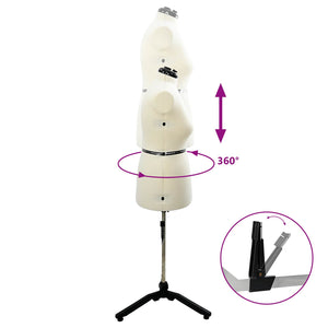 Verstellbare Schneiderpuppe Damen Creme L