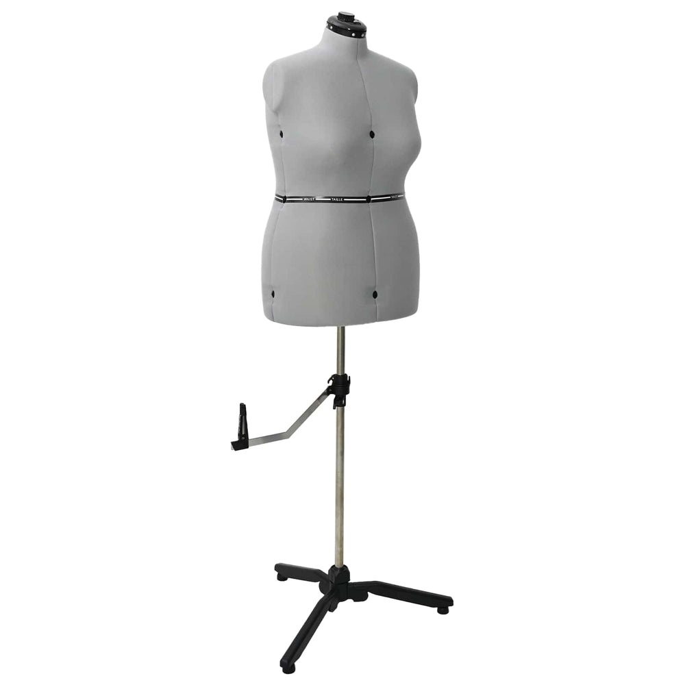 Verstellbare Schneiderpuppe Damen Grau L