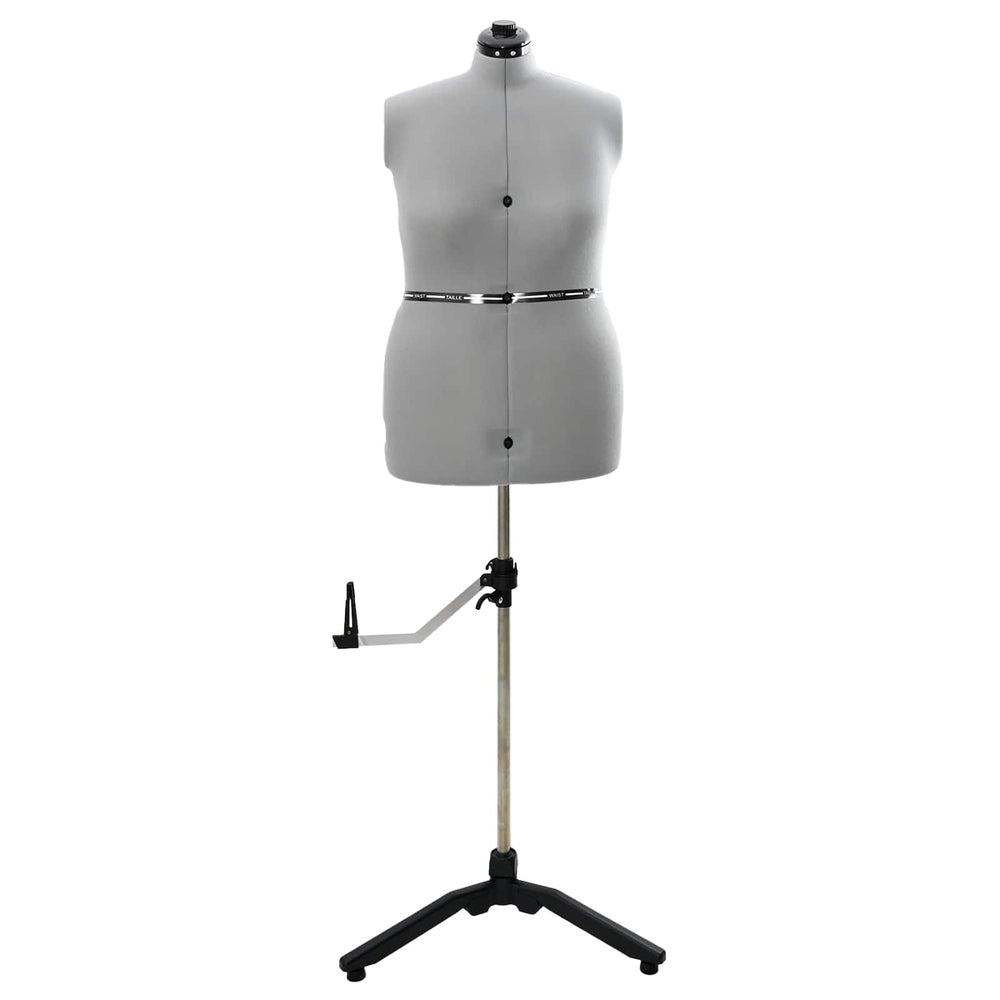Verstellbare Schneiderpuppe Damen Grau L
