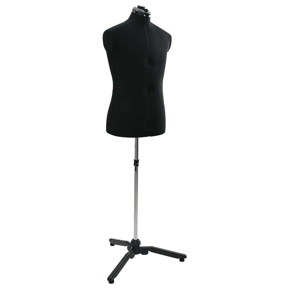 Verstellbare Schneiderpuppe für Herren, Schwarz