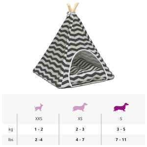 Haustier Tipi Zelt mit Kissen