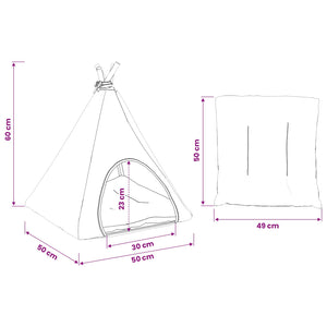 Haustier Tipi Zelt mit Kissen
