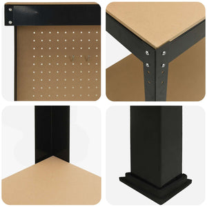 Werkbank Schwarz mit Lochwand