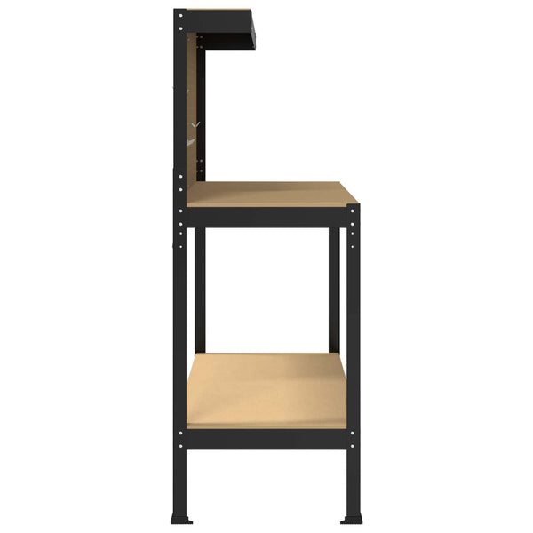 Werkbank Schwarz mit Lochwand