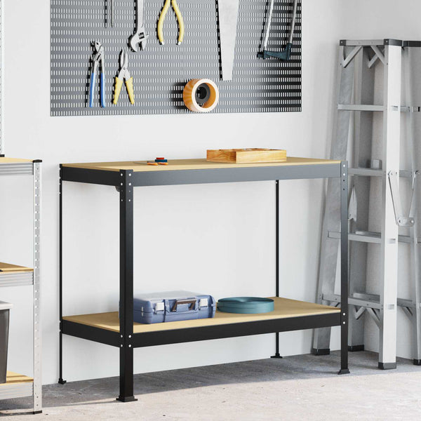 Werkbank Schwarz mit Lochwand