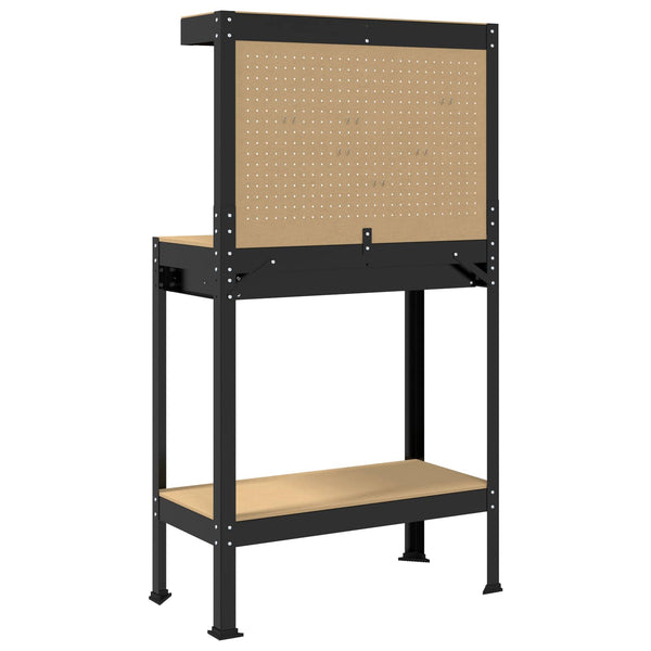 Werkbank Schwarz mit Lochwand