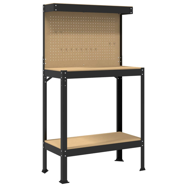 Werkbank Schwarz mit Lochwand