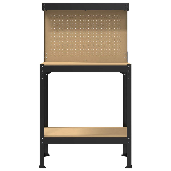Werkbank Schwarz mit Lochwand