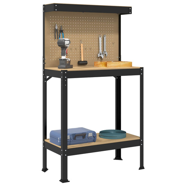 Werkbank Schwarz mit Lochwand