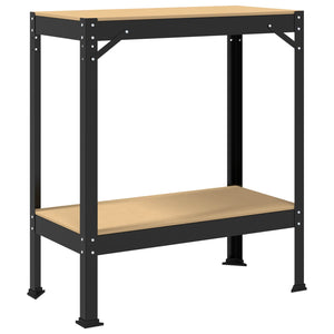 Werkbank mit Regal Schwarz 81x41x91cm