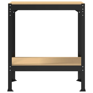 Werkbank mit Regal Schwarz 81x41x91cm