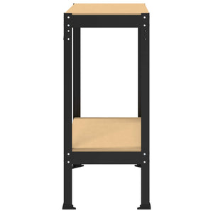 Werkbank mit Regal Schwarz 81x41x91cm
