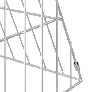 Kaninchenkäfig Silber Verzinkt 110cm