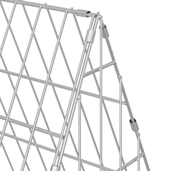 Kaninchenkäfig Silber Verzinkt 110cm