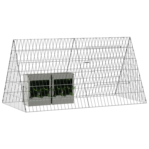 Kaninchenkäfig Silber Verzinkt 110cm