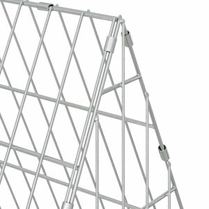 Hasenkäfig Silber Verzinkt 215 cm