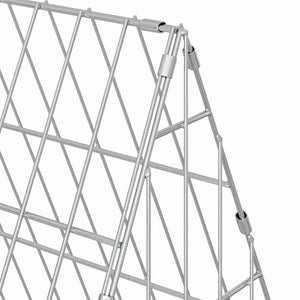Kaninchenkäfig Silber Verzinkt 430cm