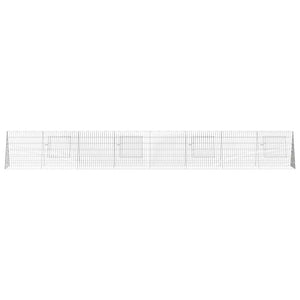 Kaninchenkäfig Silber Verzinkt 430cm
