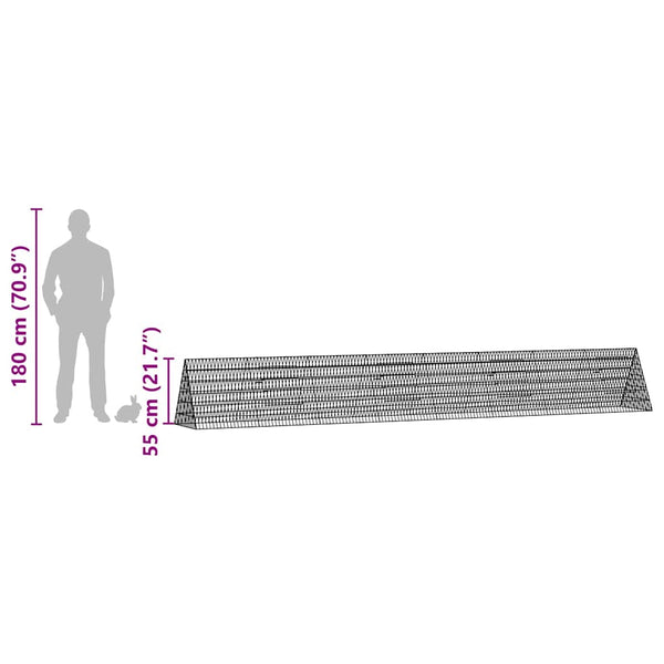 Kaninchenkäfig Silber Verzinkt 430cm