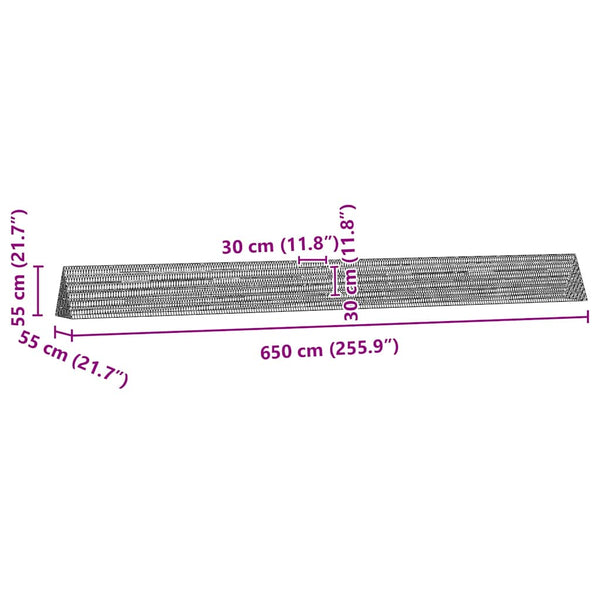 Verzinkter Hasenkäfig Silber 650cm
