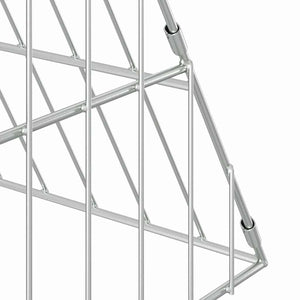 Kaninchenkäfig Silber Verzinkt 215 cm