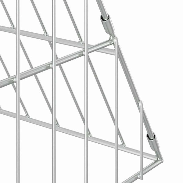Kaninchenkäfig Silber Verzinkt 215 cm