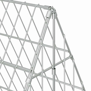 Kaninchenkäfig Silber Verzinkt 215 cm