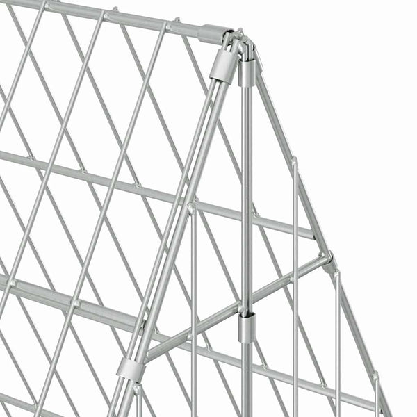 Kaninchenkäfig Silber Verzinkt 215 cm