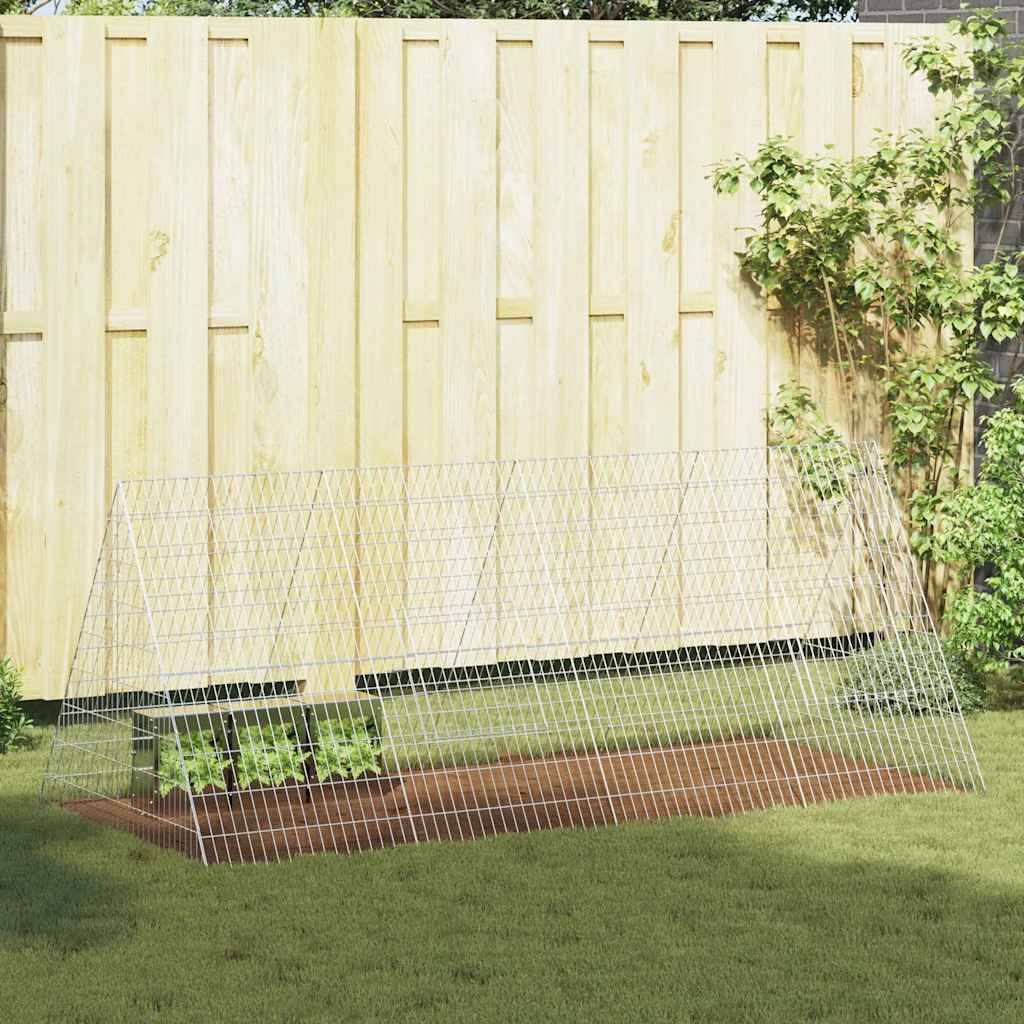 Kaninchenkäfig Silber Verzinkt 215 cm