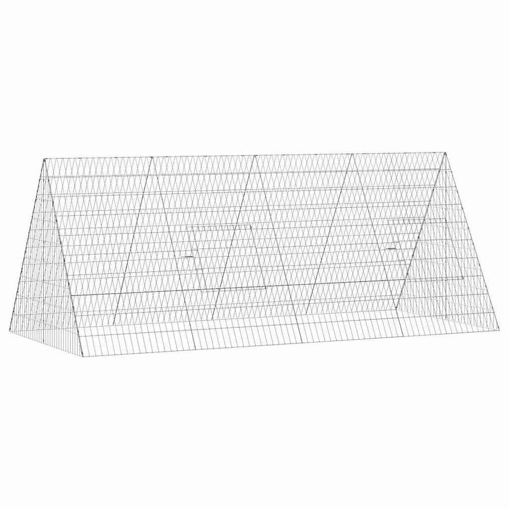 Kaninchenkäfig Silber Verzinkt 215 cm
