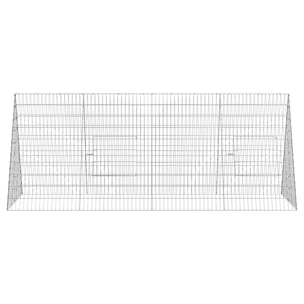 Kaninchenkäfig Silber Verzinkt 215 cm