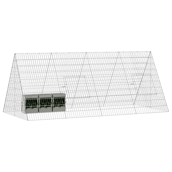 Kaninchenkäfig Silber Verzinkt 215 cm