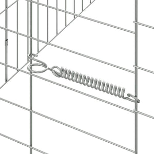 Kaninchenkäfig Silber Verzinkt 100cm