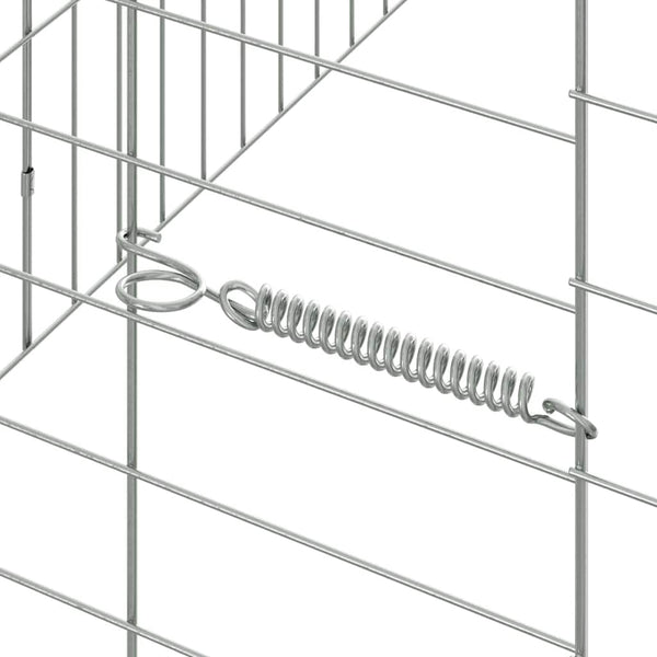 Kaninchenkäfig Silber Verzinkt 100cm