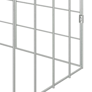 Kaninchenkäfig Silber Verzinkt 100cm
