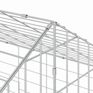 Kaninchenkäfig Silber Verzinkt 100cm