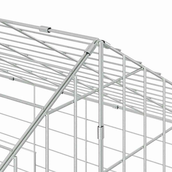 Kaninchenkäfig Silber Verzinkt 100cm