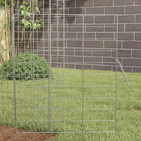 Kaninchenkäfig Silber Verzinkt 100cm