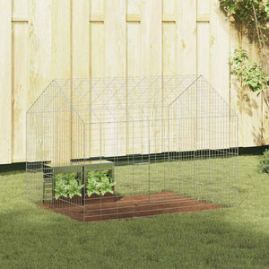 Kaninchenkäfig Silber Verzinkt 100cm