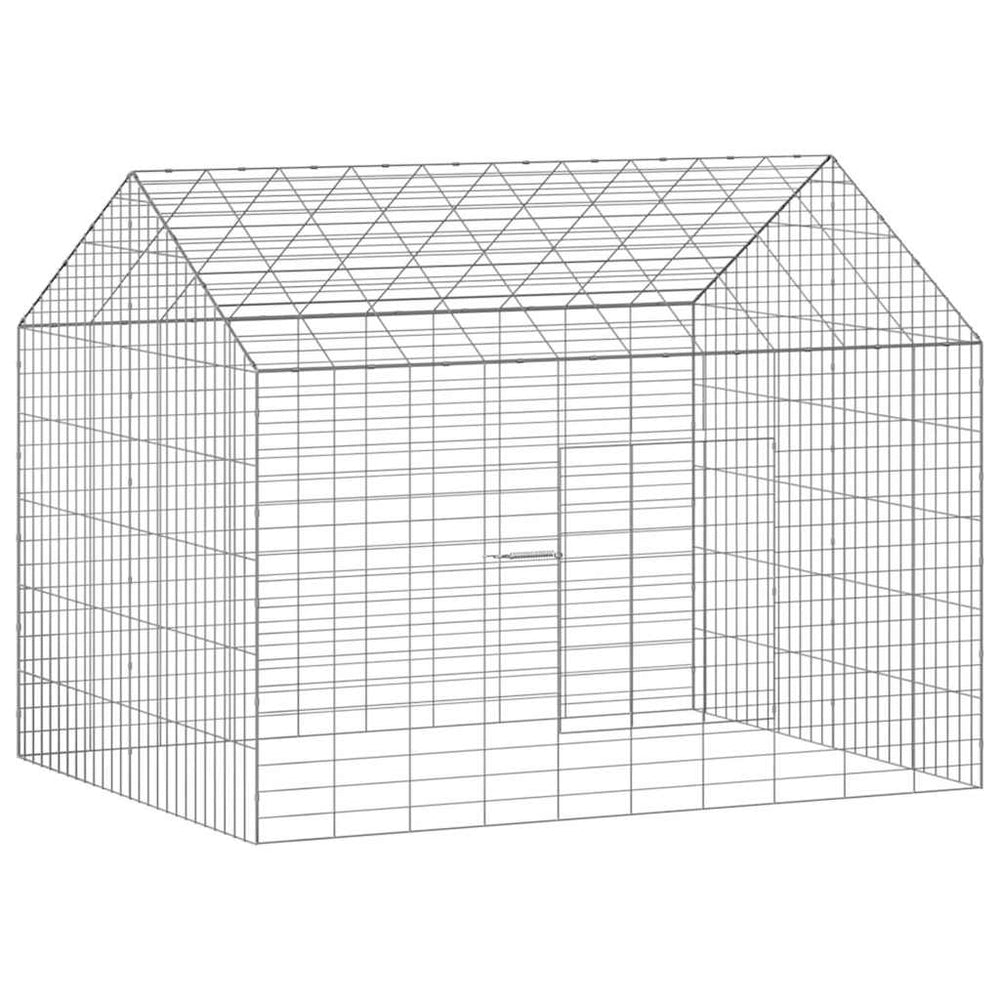 Kaninchenkäfig Silber Verzinkt 100cm