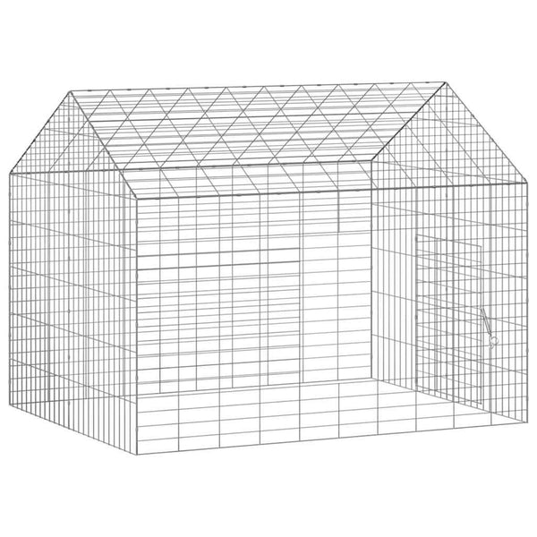 Kaninchenkäfig Silber Verzinkt 100cm