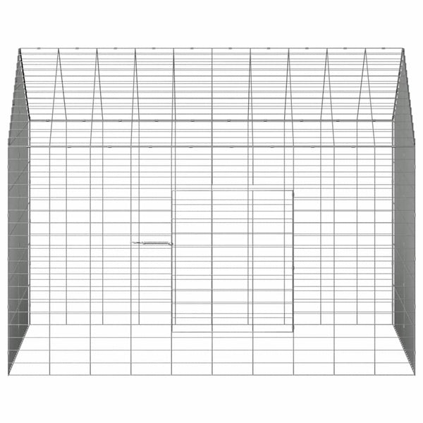 Kaninchenkäfig Silber Verzinkt 100cm