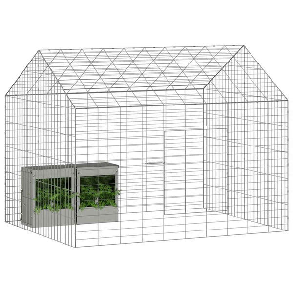 Kaninchenkäfig Silber Verzinkt 100cm