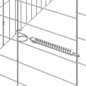 Kaninchenkäfig Silber Verzinkt 200cm