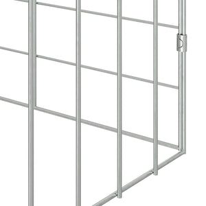 Kaninchenkäfig Silber Verzinkt 200cm