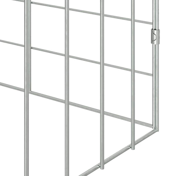 Kaninchenkäfig Silber Verzinkt 200cm