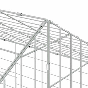 Kaninchenkäfig Silber Verzinkt 200cm