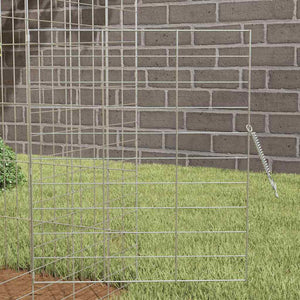 Kaninchenkäfig Silber Verzinkt 200cm