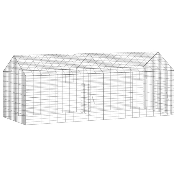 Kaninchenkäfig Silber Verzinkt 200cm